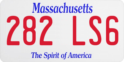 MA license plate 282LS6