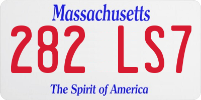 MA license plate 282LS7