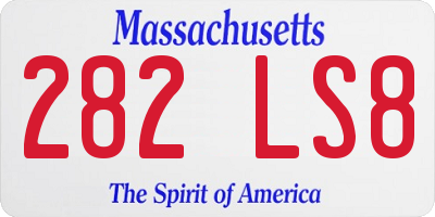 MA license plate 282LS8