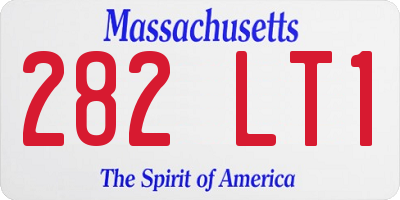 MA license plate 282LT1
