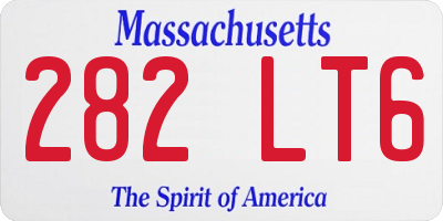 MA license plate 282LT6