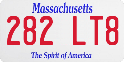MA license plate 282LT8