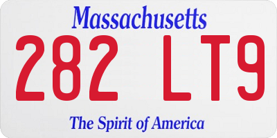 MA license plate 282LT9
