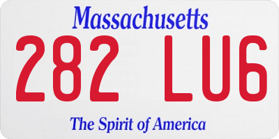 MA license plate 282LU6