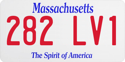 MA license plate 282LV1