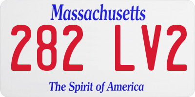 MA license plate 282LV2