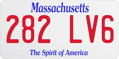 MA license plate 282LV6