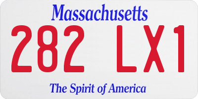 MA license plate 282LX1