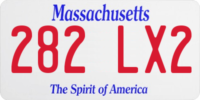 MA license plate 282LX2