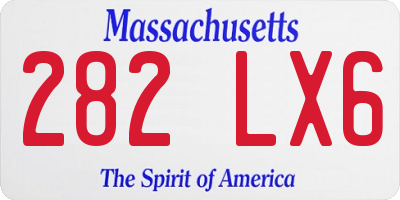 MA license plate 282LX6