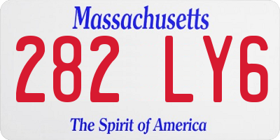 MA license plate 282LY6