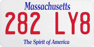 MA license plate 282LY8