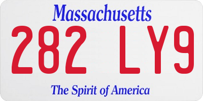 MA license plate 282LY9
