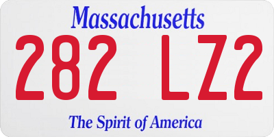 MA license plate 282LZ2