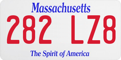 MA license plate 282LZ8