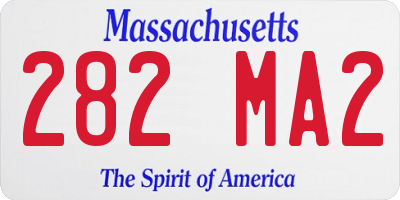 MA license plate 282MA2
