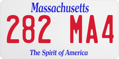 MA license plate 282MA4