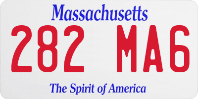 MA license plate 282MA6