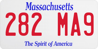 MA license plate 282MA9