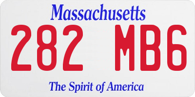 MA license plate 282MB6