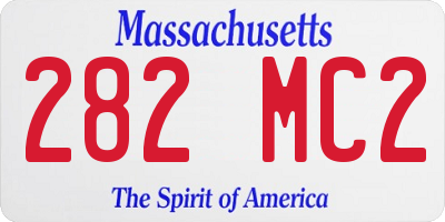 MA license plate 282MC2