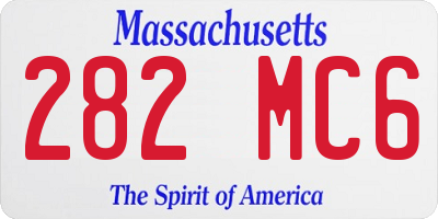 MA license plate 282MC6