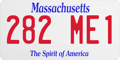 MA license plate 282ME1