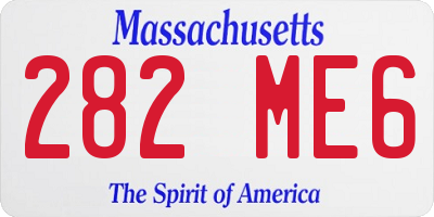 MA license plate 282ME6