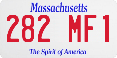 MA license plate 282MF1