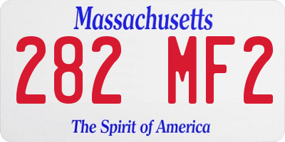 MA license plate 282MF2