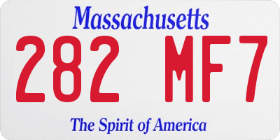 MA license plate 282MF7