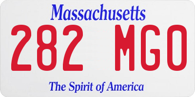 MA license plate 282MG0