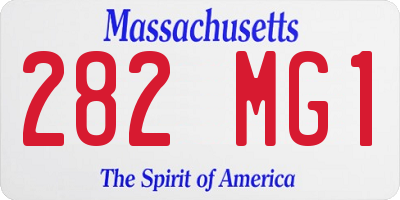 MA license plate 282MG1
