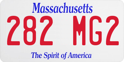 MA license plate 282MG2