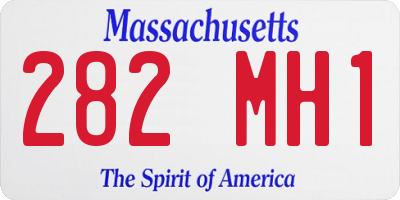 MA license plate 282MH1
