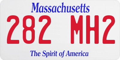 MA license plate 282MH2