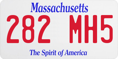 MA license plate 282MH5