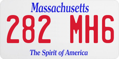 MA license plate 282MH6