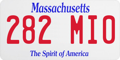 MA license plate 282MI0