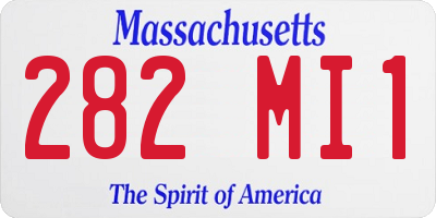 MA license plate 282MI1
