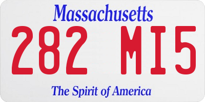 MA license plate 282MI5