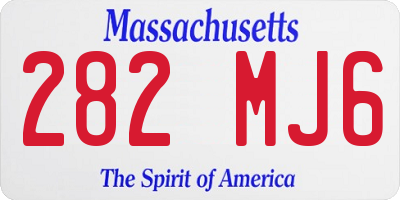 MA license plate 282MJ6