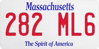 MA license plate 282ML6