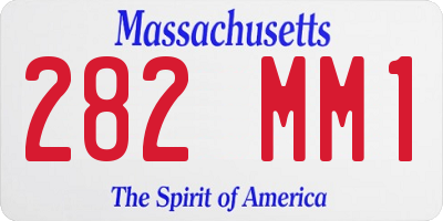 MA license plate 282MM1
