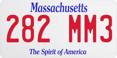 MA license plate 282MM3