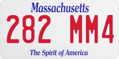 MA license plate 282MM4