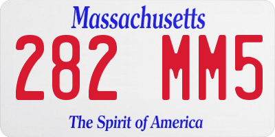 MA license plate 282MM5