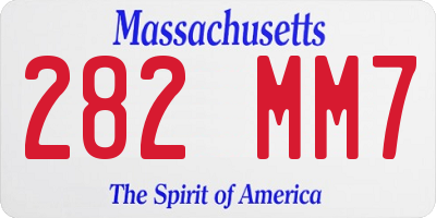 MA license plate 282MM7