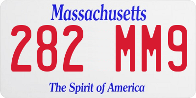 MA license plate 282MM9