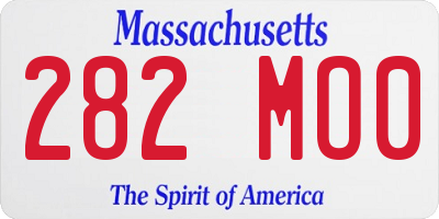 MA license plate 282MO0